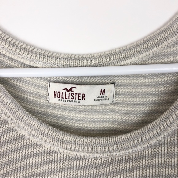 Hollister Striped Long Sleeve Knit Crop Top - Picture 6 of 13